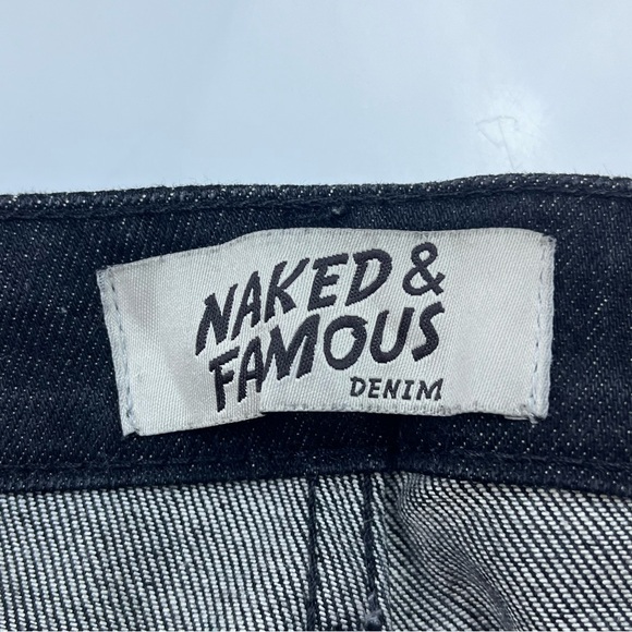 Naked & Famous Denim Ash Black Stretch Jeans - Super Guy N272-19 - Picture 3 of 8